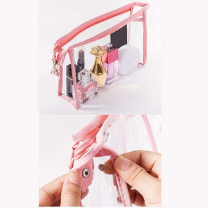 Waterproof Cosmetic Bag Toiletry Bag Accessories Organizer Set for Women (Pink)…