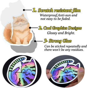 Cute Waterproof Cat Vinyl Stickers Bomb Laptop Water Bottle Folders (50Pcs/Pack)