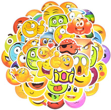 Load image into Gallery viewer, Waterproof Smile Face Vinyl Stickers Bomb Laptop Folders School Supplies (50Pcs/Pack)
