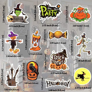 Funny Waterproof Vinyl Stickers for Scrapbooking Water Bottle Party Favors (50 Pcs Pumpkin Style)