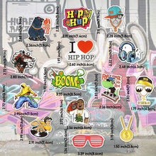 Load image into Gallery viewer, Cool Hip Hop Rap Vinyl Stickers for Teens Laptop Skateboard Water Bottle 50Pcs
