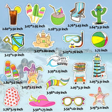 Load image into Gallery viewer, Waterproof Vsco Vinyl Stickers for Laptop Water Bottle Cooler (50 Pcs Summer Beach Style)
