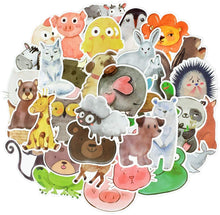 Load image into Gallery viewer, Cute Watercolor Animal Vinyl Stickers Bomb Laptop Water Bottle Folders (50Pcs/Pack)
