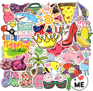 150 Pcs Waterproof Vinyl Vsco Girls Sticker Pack for Water Bottle Laptop Phone Case