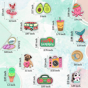 Waterproof Cute Vinyl Stickers Pack for Water Bottle Laptop for Teen Girls (50Pcs Beach Style)