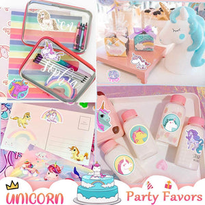 Waterproof Vinyl Stickers for Laptop Water Bottle Folders Girls Gifts (30Pcs Unicorn Style)