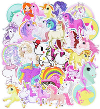 Load image into Gallery viewer, Waterproof Vinyl Stickers for Laptop Water Bottle Folders Girls Gifts (30Pcs Unicorn Style)
