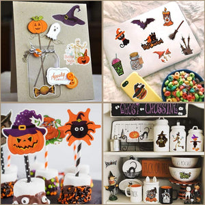 Funny Waterproof Vinyl Stickers for Scrapbooking Water Bottle Party Favors (50 Pcs Pumpkin Style)