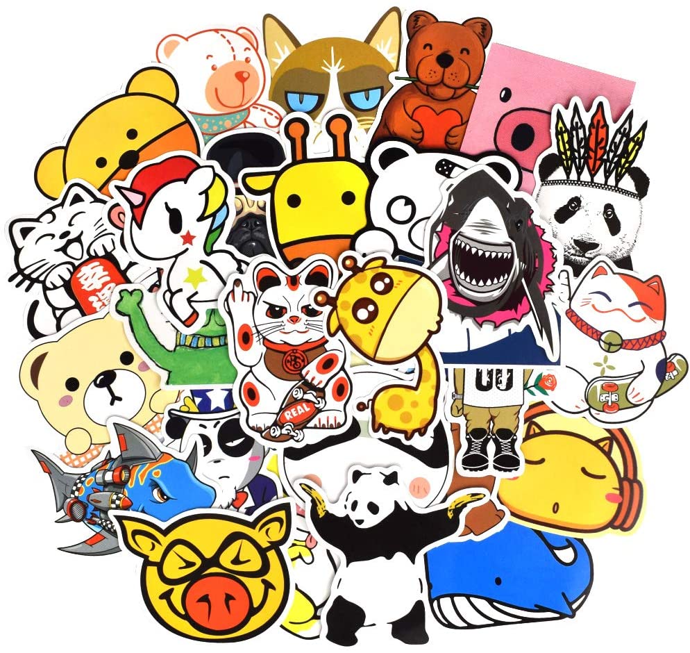 Waterproof Cartoon Vinyl Stickers Bomb Water Bottle Laptop Gifts for Kids (50Pcs/Pack)