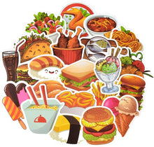 Load image into Gallery viewer, Kawaii Waterproof Food Vinyl Stickers Bomb Water Bottle Scrapbooking Fridge (50Pcs/Pack)
