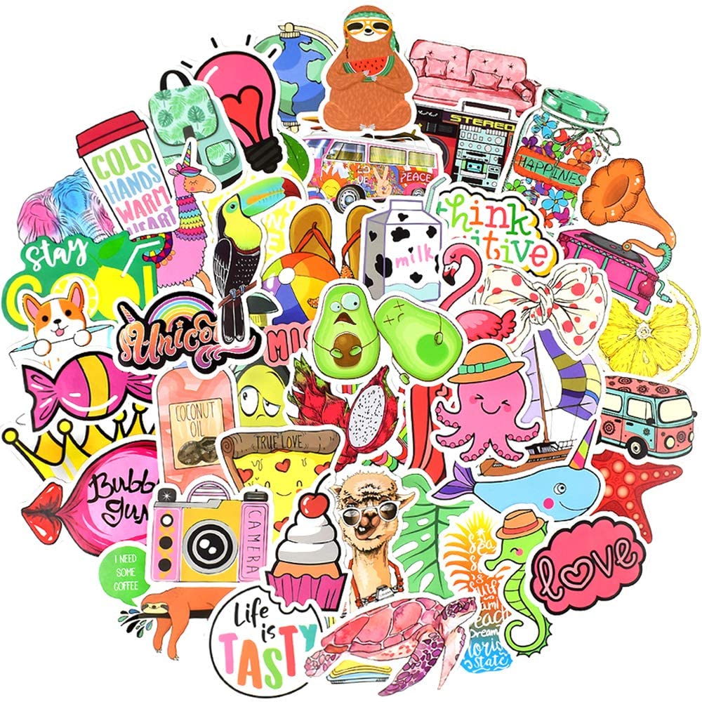 150 Pcs Waterproof Vinyl Vsco Girls Sticker Pack for Water Bottle Laptop Phone Case