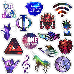 QTL Waterproof Vinyl Stickers for Laptop Skateboard Car Decal (50Pcs Galaxy Style)