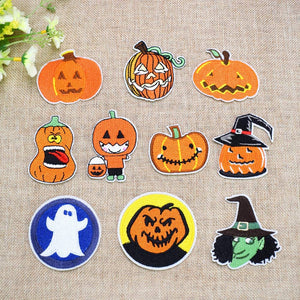 Embroidered Iron on Halloween Patches for Clothes Backpack Craft DIY Accessory (10 Pcs/Set)…