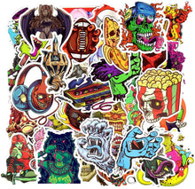 Load image into Gallery viewer, Waterproof Vinyl Stickers for Laptops Helmet Bicycle Car Decals (100Pcs Punk Style)
