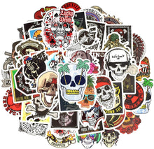 Load image into Gallery viewer, Waterproof Punk Vinyl Laptop Stickers Car Decals for Teens Adults (50Pcs Skull Style)
