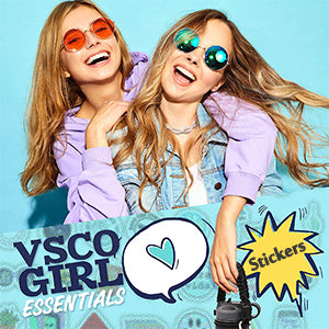150 Pcs Waterproof Vinyl Vsco Girls Sticker Pack for Water Bottle Laptop Phone Case