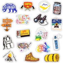 Load image into Gallery viewer, Waterproof Vinyl Vsco Outdoor Stickers for Water Bottle Laptop Car (50 Pcs Camping Style)
