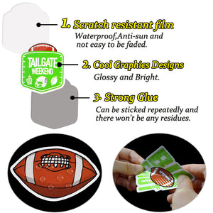 Waterproof Football Stickers for Kids Water Bottle Laptop Party Favors 50Pcs…