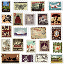 Load image into Gallery viewer, Vintage Waterproof Vinyl Stickers for Laptop Luggage Scrapbook Postcard (50Pcs Stamp Style)

